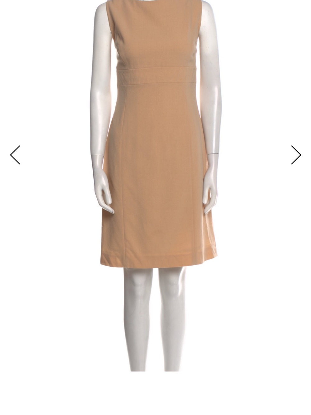 Fendi Camel Sleeveless Shift Dress